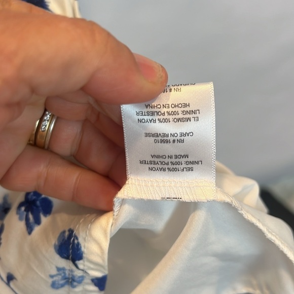 Ever After Blue and White Floral Dress - Picture 5 of 11